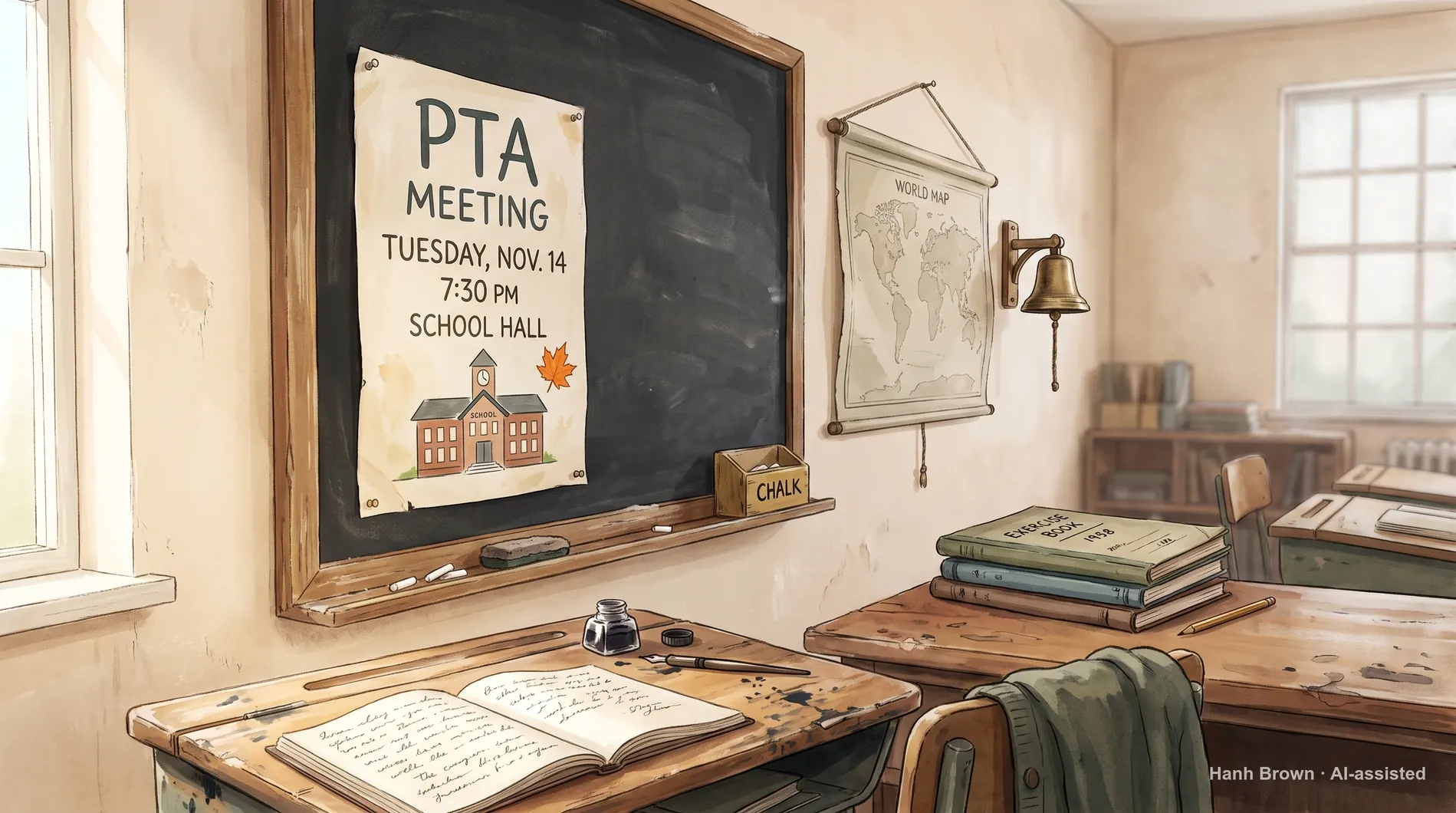 PTA, painted, in period light. The painted illustration for the article Medicare Summary Notice explained